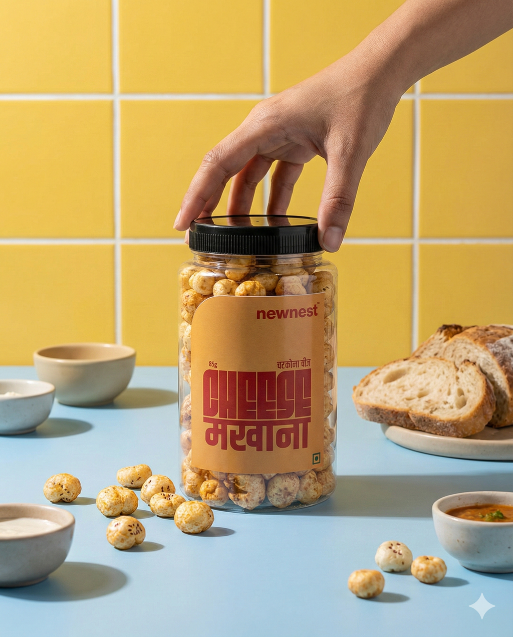 Roasted Cheese Makhana